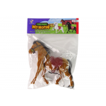 Figúrka hnedého koníka s hnedým sedlom