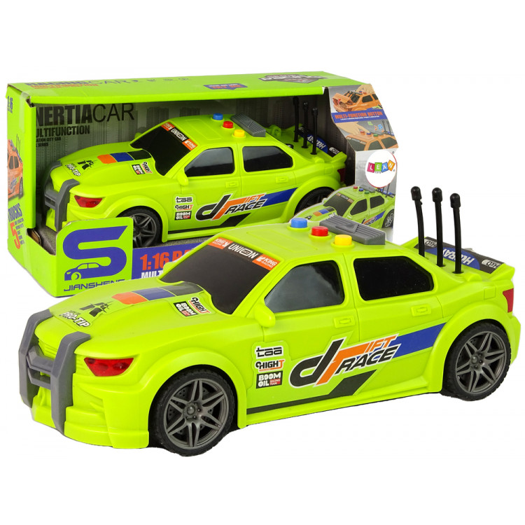 Športové auto 1:16, zvuk – zelená