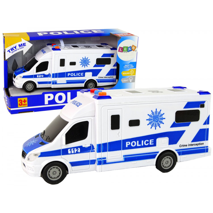 Policajné auto na trecí pohon – Svetelné a zvukové efekty