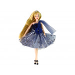 Bábika Emily v modrých šatách s doplnkami