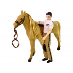 Bábika s hnedým koňom a doplnkami