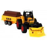 Traktor s prívesom v rôznych farbách