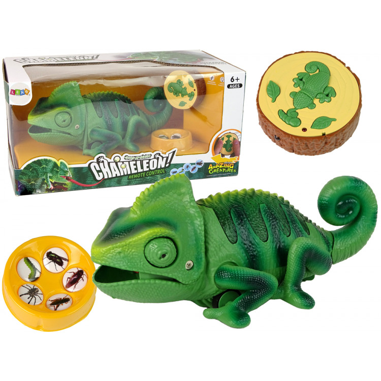 Chameleón na diaľkové ovládanie 28 cm – zelený
