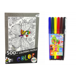 Farebné puzzle 500 kusov - Motýľ Farebné puzzle 500 kusov - Motýľ