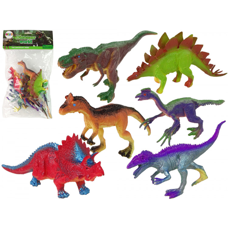 Farebné figúrky dinosaurov 6 kusov Farebné figúrky dinosaurov 6 kusov