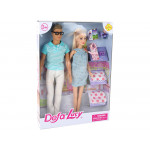 Tehotná bábika Lucy a otec Kevin – Blond vlasy