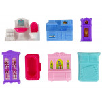 Plastový rozkladací domček s nábytkom a bábikami