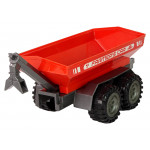 Zelený traktor s červenou vlečkou – trecí pohon