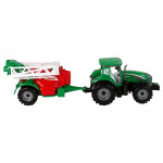 Zelený traktor s postrekovačom – trecí pohon