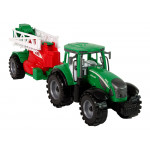 Zelený traktor s postrekovačom – trecí pohon