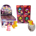 Vajíčko jednorožca rastúce vo vode 6 cm 4 farby