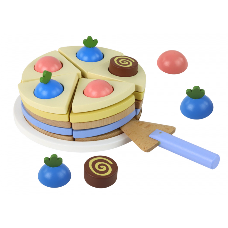 Drevená torta na krájanie – 8 kusov