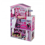 Drevený domček pre bábiky - Villa Kamelia ružový