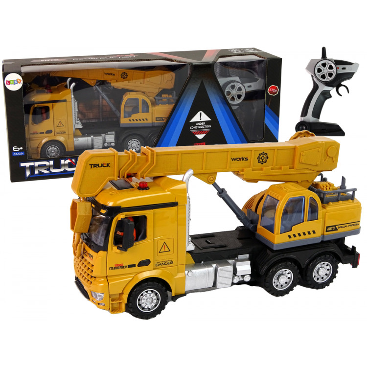 R/C Žeriav na diaľkové ovládanie 2,4G - žltý R/C Žeriav na diaľkové ovládanie 2,4G - žltý