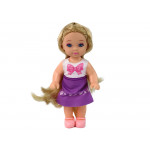 Bábika učiteľka s hnedými vlasmi a malou bábikou