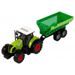 Traktor s prívesom a cisternou – zelený