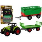Traktor s prívesom – zelený