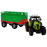 Traktor s prívesom – zelený