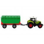 Traktor s prívesom – zelený