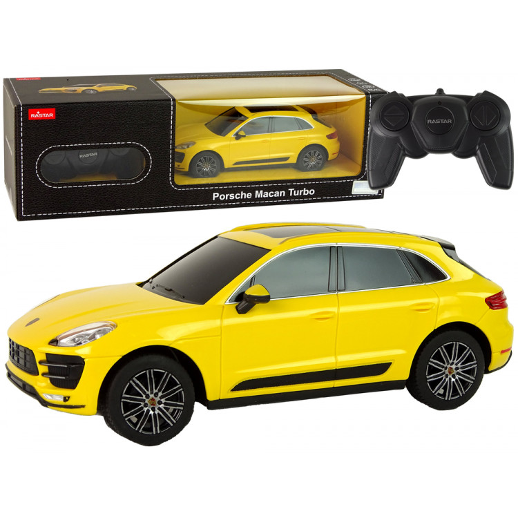 Auto R/C Porsche Macan Turbo 1:24 Rastar - žlté