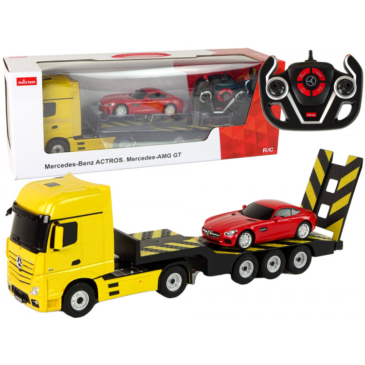 RC Odťahové vozidlo Mercedes-Benz 1:26 - žltá