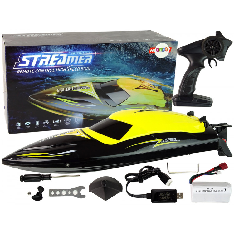 Motorový čln R/C - 2,4GHz 35 km/h žltý