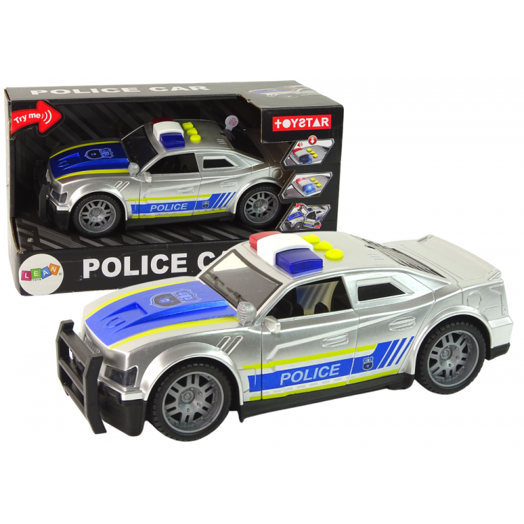 Policajné auto 1:14 strieborné