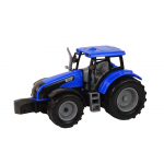Modrý traktor s červeným prívesom