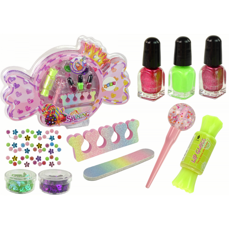 Makeup set v tvare cukríka – 9ks.