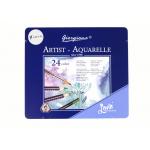 Sada akvarelových pasteliek v kovovej krabičke - 24ks