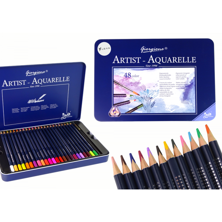 Sada akvarelových pasteliek v kovovej krabičke - 48ks Sada akvarelových pasteliek v kovovej krabičke - 48ks