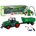 R/C Traktor s prívesom 1:24 so svetlom - zelená