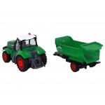 R/C Traktor s prívesom 1:24 so svetlom - zelená