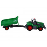R/C Traktor s prívesom 1:24 so svetlom - zelená