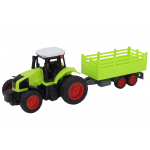 Diaľkovo ovládaný RC traktor s prívesom 1:16 zelený