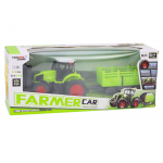 Diaľkovo ovládaný RC traktor s prívesom 1:16 zelený