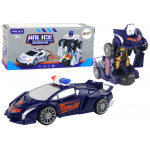 Policajné auto robotické 2v1 Transformers - námornícka modrá