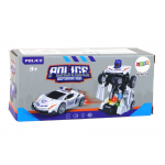 Policajné auto robotické 2v1 Transformers - námornícka modrá