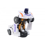Policajné auto a Transformer 2v1 - biele