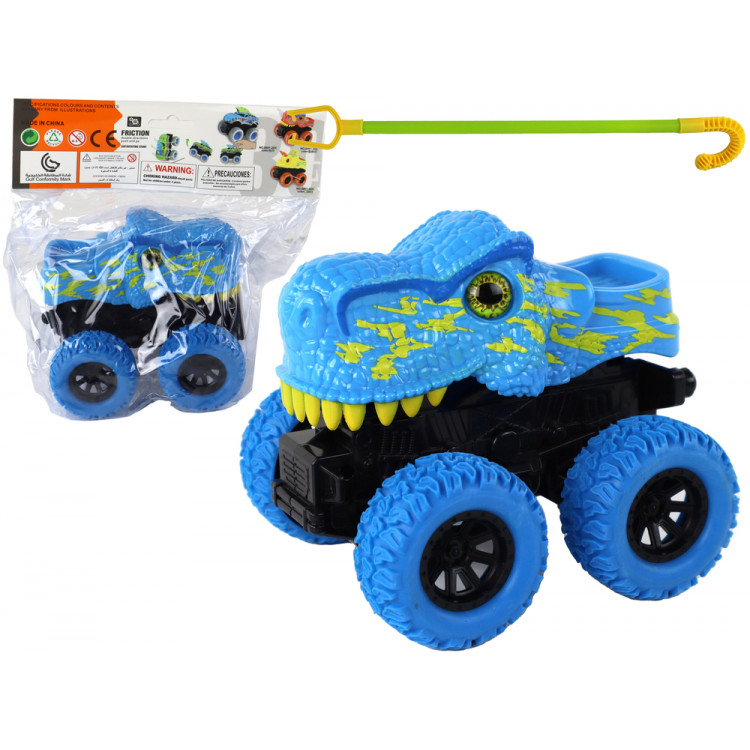 Modrá štvorkolka na trecí pohon – T-Rex