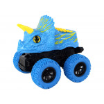 Modrá štvorkolka na trecí pohon - Triceratops