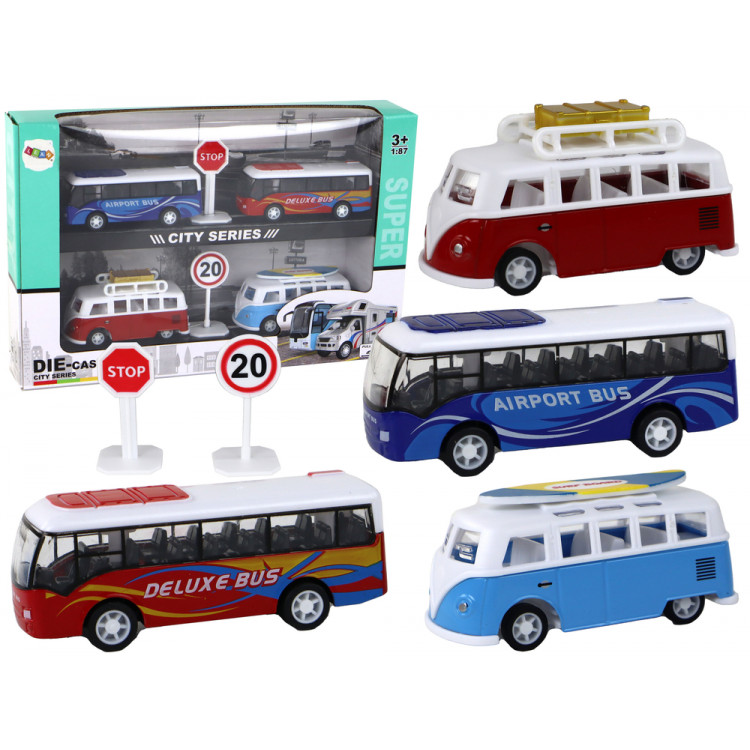 Súprava autobusov 1:84 – 4 kusy