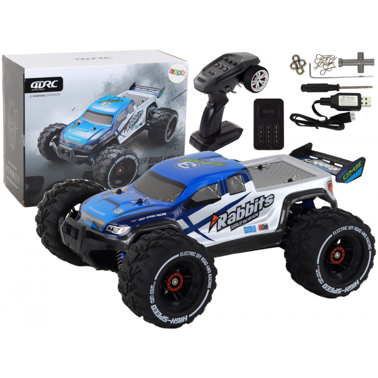 RC terénne auto s pohonom 4 kolies – modré 2,4G