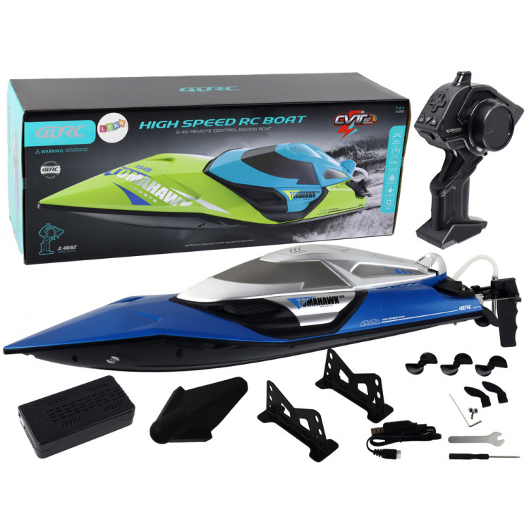 RC Motorový čln 2,4G Svetlá 30 km/h - Modrá RC Motorový čln 2,4G Svetlá 30 km/h - Modrá