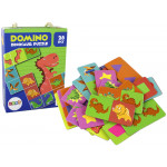 Logická hra obojstranné puzzle - Dinosaury