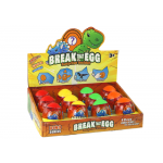 Dinosaurus v škrupine 6 cm - 4 farby