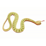 Gumený hadík – červené s čiernymi pruhmi