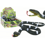 Gumený hadík – čierny s bielymi pruhmi