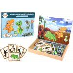 Sada edukačných magnetických puzzle – Dinosaury