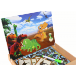 Sada edukačných magnetických puzzle – Dinosaury